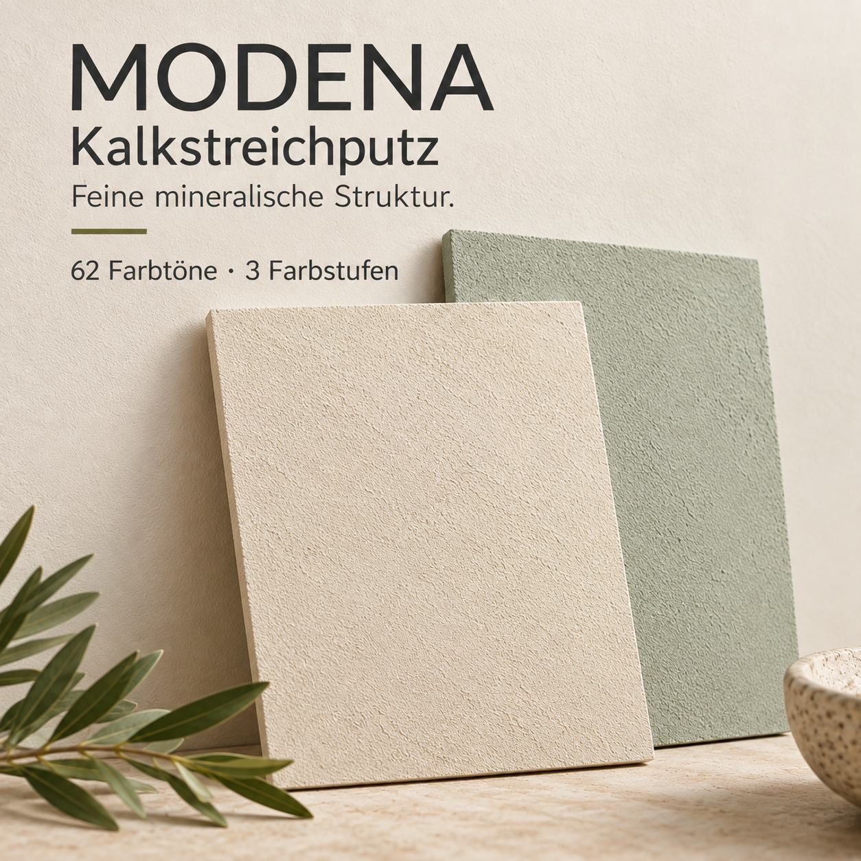 Kalkstreichputz Modena – mineralische Wandgestaltung mit feiner Struktur